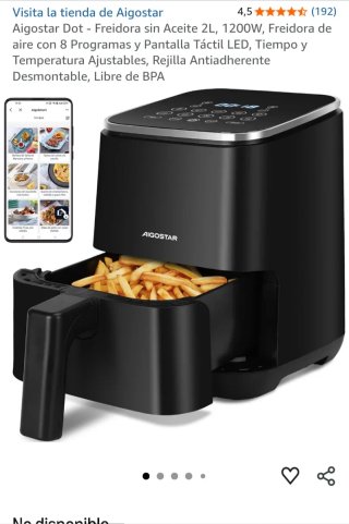 Airfryer Freidora Aigostar Dot sin Aceite 2L