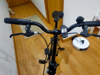 Bicicleta plegable B-Twin negra adulto