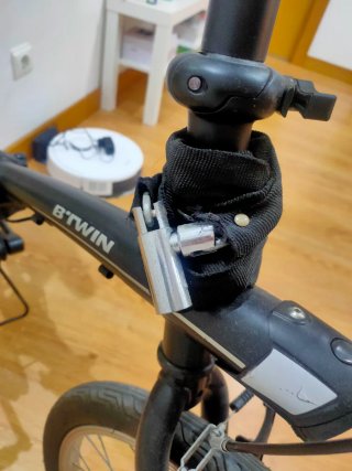 Bicicleta plegable B-Twin negra adulto