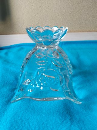 Centro de mesa cristal frutero años 70