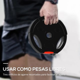 Juego 6 Discos Pesas 2x5kg 2x2.5kg 2x10kg