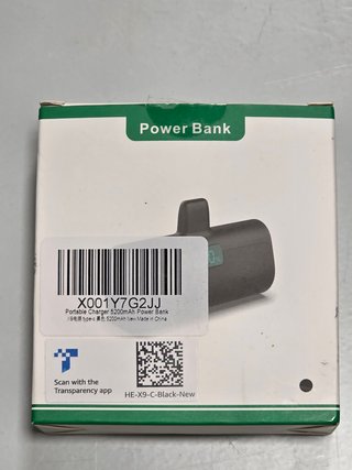 Batería Externa 5200mAh USB C carga rápida LCD