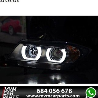 Faros Xenon Angel eyes Led para BMW Serie 3 E90 E9