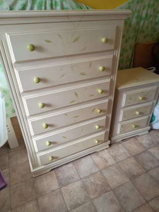 Dormitorio pino macizo pintado blanco