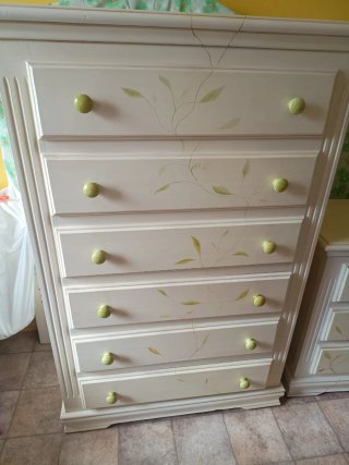 Dormitorio pino macizo pintado blanco