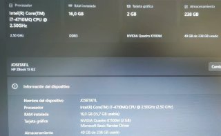 HP ZBook 15 G2 Workstation i7-4710MQ 16GB