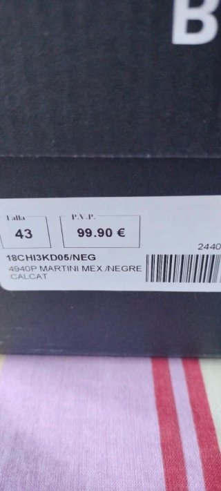 Zapatos de vestir BARCCHI hombre negro talla 43