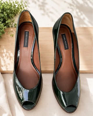 Zapatos Zara Woman Verdes