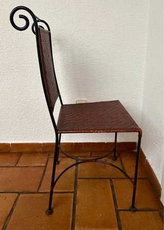 Sillas de hierro y madera (6 unidades)