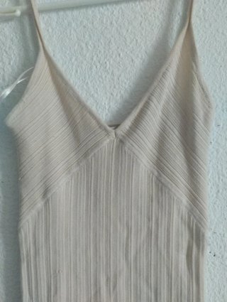 Vestido Bershka beige tirantes