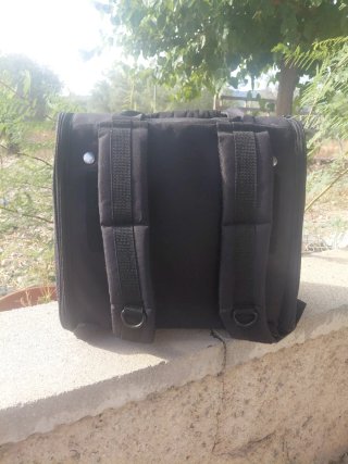 Bolso Mochila Transportín Perros Negro