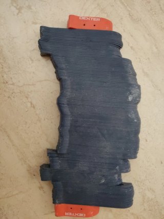 Plantilla de corte azul y naranja