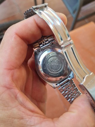Reloj Orient Automático Plata y Blanco
