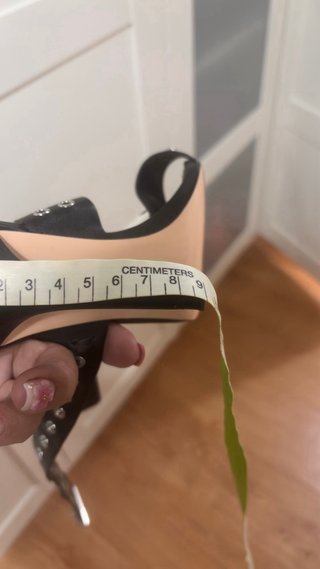 Sandalias Zara Tacón Negro y Plateado