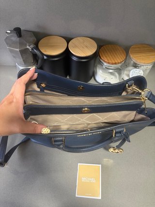 Bolso Michael Kors Azul y Dorado