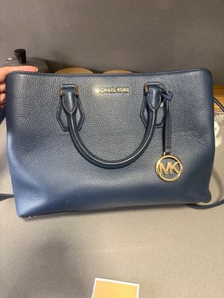 Bolso Michael Kors Azul y Dorado