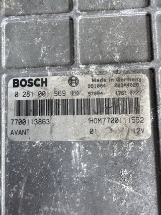 Centralita Renault / Bosch  1.9 DTI : 0281001969
