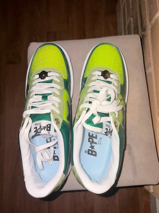 Zapatillas BAPE Verde y Amarillo