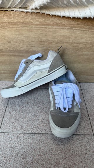 Vans Knu Skool Beige/Blanco Mujer