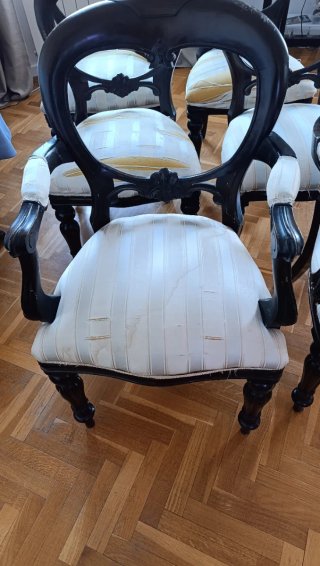 Juego de 6 sillas de comedor de madera