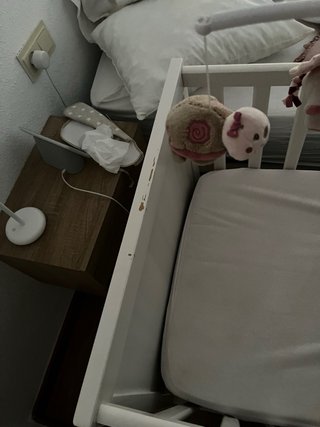 Cuna blanca para bebé