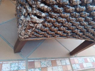 Conjunto 6 Sillas Comedor Madera y ratán