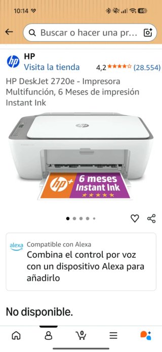 Impresora HP 2720e Negra y Multicolor