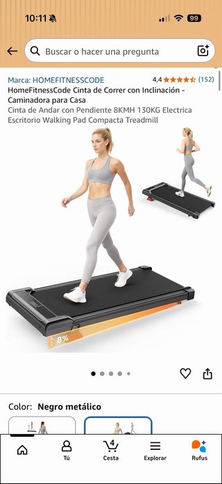 Cinta de Correr Eléctrica SUPER RUN 130KG