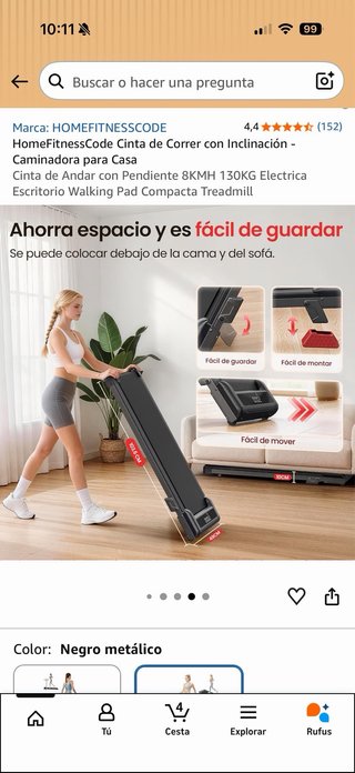 Cinta de Correr Eléctrica SUPER RUN 130KG