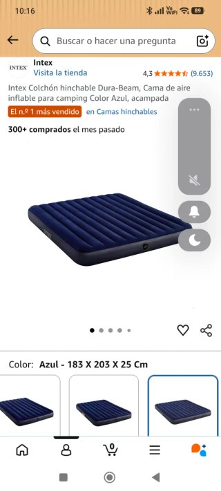Colchón Hinchable Intex Dura-Beam Azul