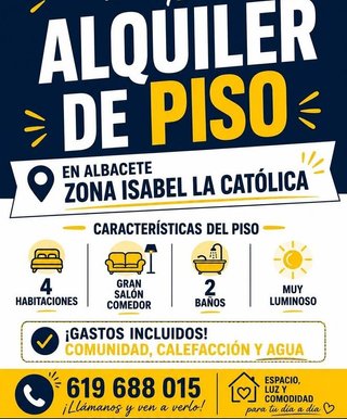 Piso en alquiler en Feria en Albacete