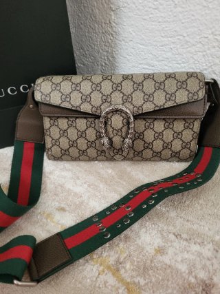 Bolso Gucci Monogram Marrón y Beige
