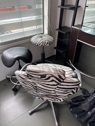 Sillones de peluquería cebra