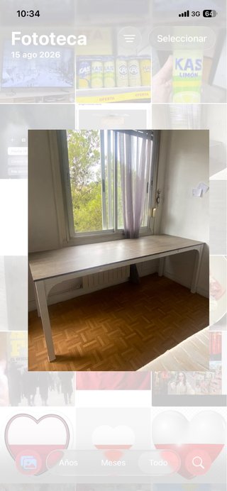 Escritorio 2m Madera y Metal Blanco