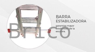 Escalera Aluminio 3x19 - 5+5+5 M - 80x25mm