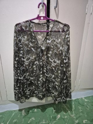 Camisa de viscosa estampada