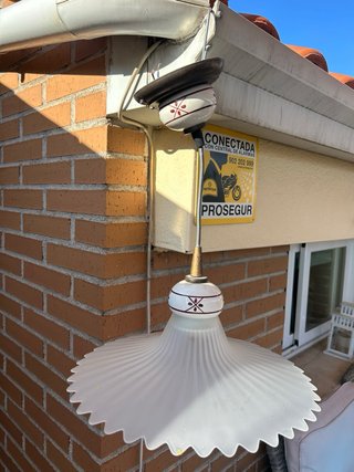 Lámpara colgante cerámica y cristal