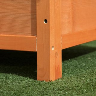 Caseta para Perros Impermeable de Exterior en Madera de Abeto, 85X58X58Cm