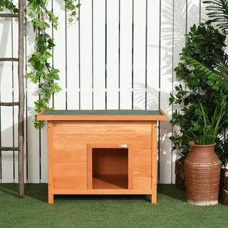 Caseta para Perros Impermeable de Exterior en Madera de Abeto, 85X58X58Cm