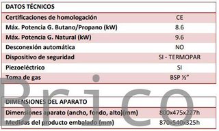 Plancha Gas Acero Laminado Serie 100 - PLC8100