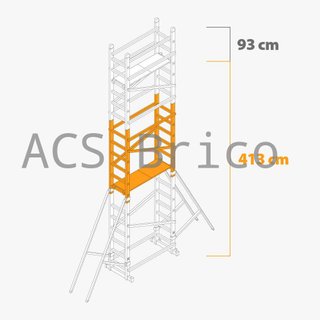 Andamio Modular Aluminio - 6,13 Metros - Pack A+B+C