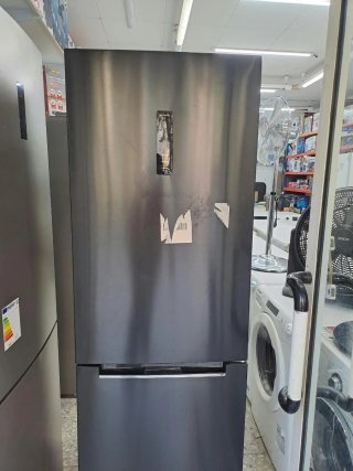 @Nevera Hanseática Negra Combi Una Años Garantía@