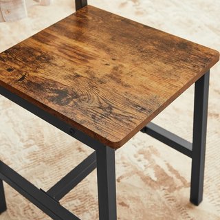 Sillas De Comedor, Juego De 2 Sillas De Cocina, Estructura De Acero, Estilo Industrial, Para Comedor, Sala De Estar, Cocina, Marrón Vintage Y Negro Tinta LDC092B01V1