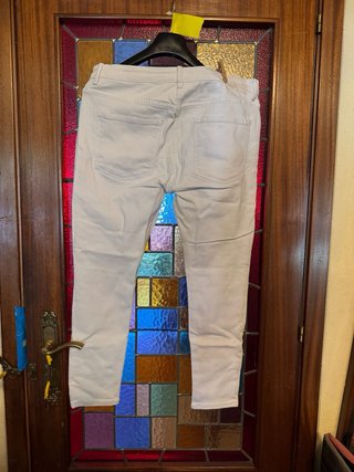 Bershka Pantalón Vaquero Blanco T44 Superskinny