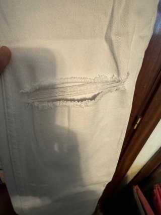 Bershka Pantalón Vaquero Blanco T44 Superskinny