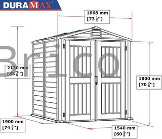 Caseta PVC Storemate Plus 190x186x213 cm - Duramax