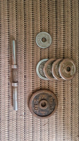 Discos de pesas 0.5kg, 1kg y 2kg
