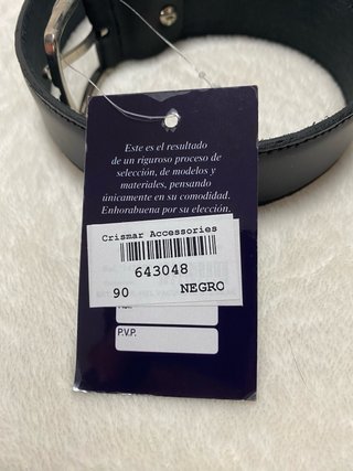 Cinturón Agustín Corpas Piel Vacuno Negro
