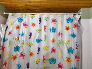 Cortina de Baño Infantil con Dibujos Marinos