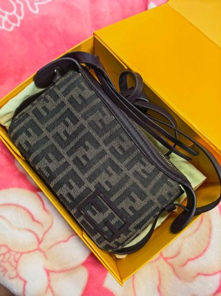 Bandolera Fendi FF Monogram Marrón